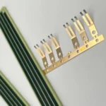 Multi-track conductive plastic resistive element with matching precious metal wipers for linear position sensors.