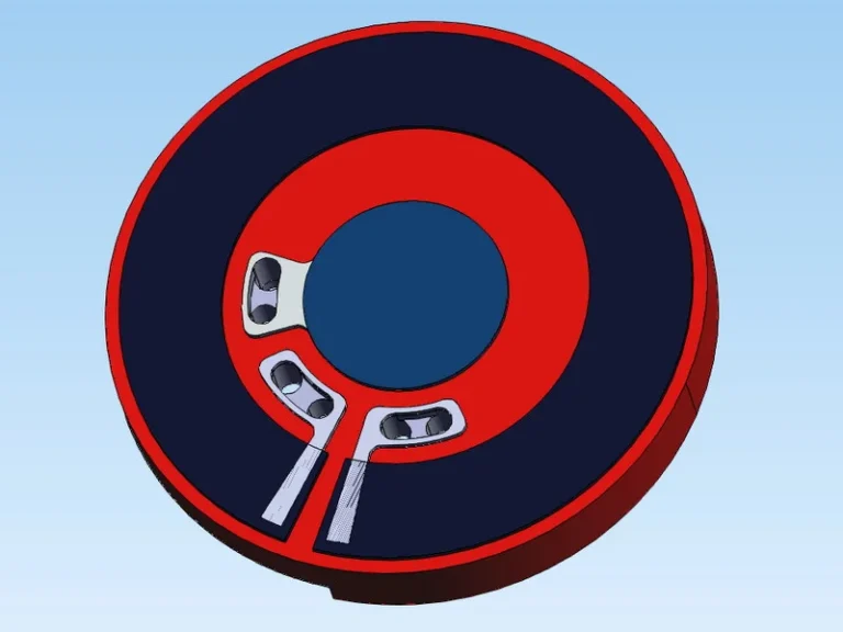 3D model of a 15 mm conductive plastic resistive element with 340-degree effective electrical angle